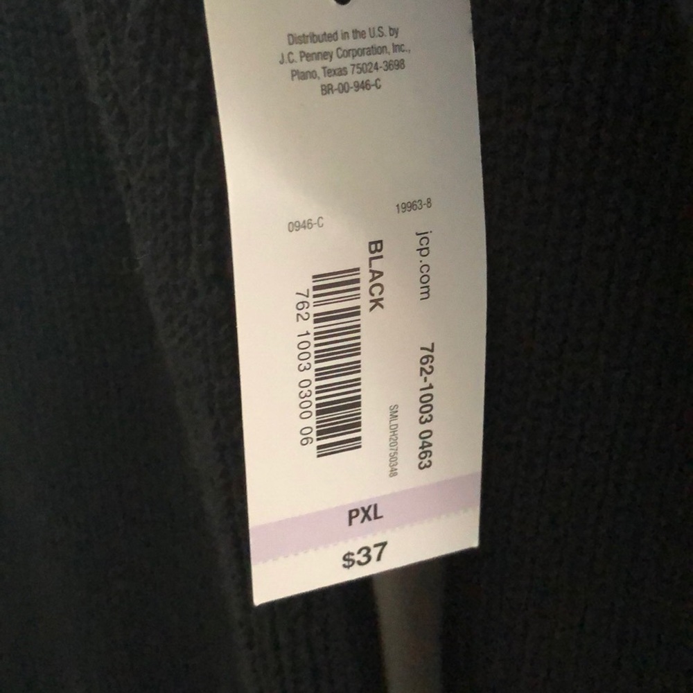 a.n.a Petite  Elliptical Hem Crew Neck Sweater - Picture 4 of 5